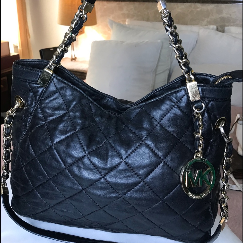 100 % leather Quilted bag